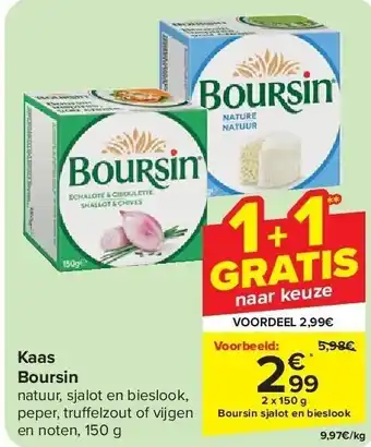 Carrefour Kaas Boursin aanbieding