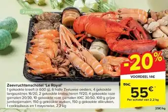 Carrefour Zeevruchtenschotel ‘Le Royal’ aanbieding