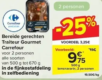 Carrefour Bereide gerechten Traiteur Gourmet Carrefour aanbieding