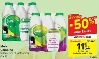 Carrefour Melk Campina aanbieding