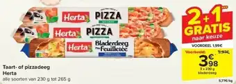 Carrefour Taart- of pizzadeeg Herta aanbieding