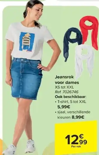 Carrefour Jeansrok voor dames aanbieding