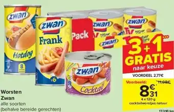 Carrefour Worsten Zwan aanbieding