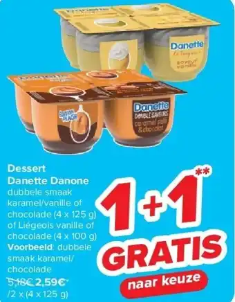 Carrefour Dessert Danette Danone aanbieding