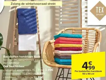 Carrefour Badsto en handdoek Bath aanbieding