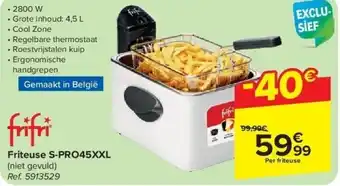 Carrefour Friteuse S-PRO45XXL aanbieding