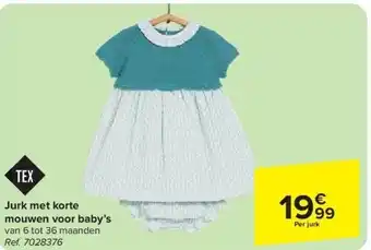 Carrefour Jurk met korte mouwen voor baby’s aanbieding