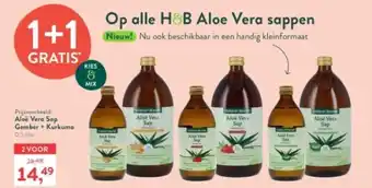 Holland & Barrett Aloë Vera Sap Gember + Kurkuma aanbieding