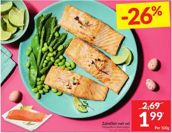 Intermarché Zalmfilet met vel Per 100g aanbieding