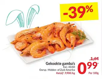 Intermarché Gekookte gamba's Per 100g aanbieding