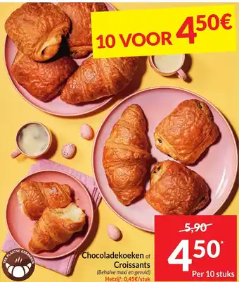 Intermarché Chocoladekoeken of Croissants Per 10 stuks aanbieding