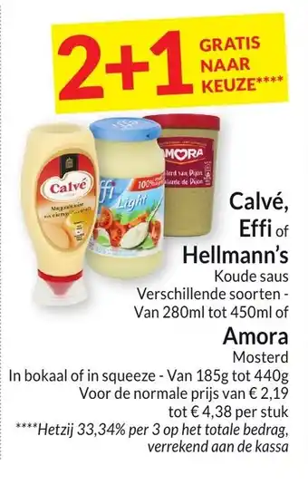 Intermarché Calvé, Effi of Hellmann's of Amora Mosterd aanbieding