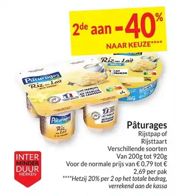 Intermarché Pâturages Rijstpap of Rijsttaart aanbieding