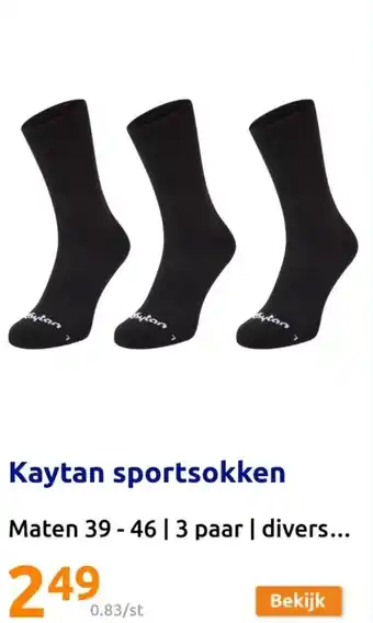 Action Kaytan sportsokken aanbieding