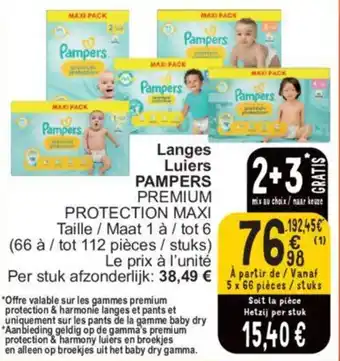 Cora Pampers Luiers aanbieding