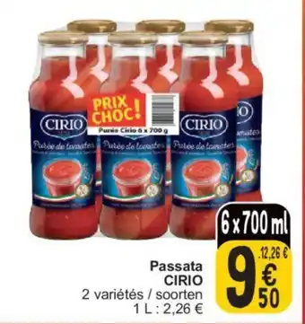 Cora Cirio Passata 6 x 700ml aanbieding