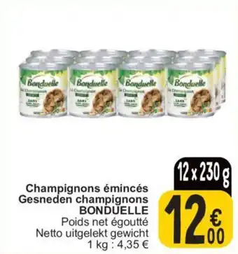 Cora Bonduelle Gesneden champignons 12 x 230g aanbieding