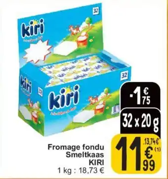 Cora Fromage fondu Smeltkaas KIRI 32 X 20G aanbieding