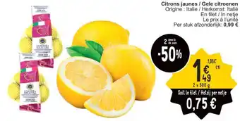 Citrons jaunes Gele citroenen 2X500G