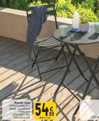 Cora Ronde tafel aanbieding