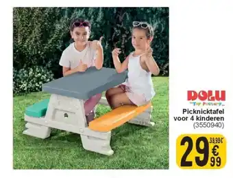 Cora Picknicktafel voor 4 kinderen aanbieding