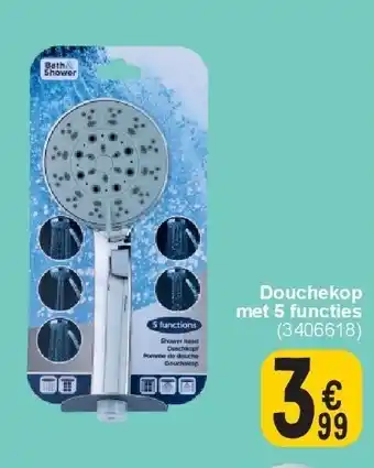 Douchekop met 5 functies