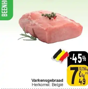 Cora Varkensgebraad aanbieding