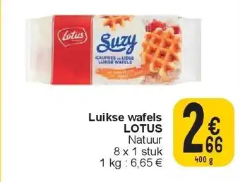 Cora Luikse wafels LOTUS aanbieding