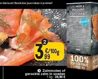 Cora Zalmmoten of gerookte zalm in sneden aanbieding