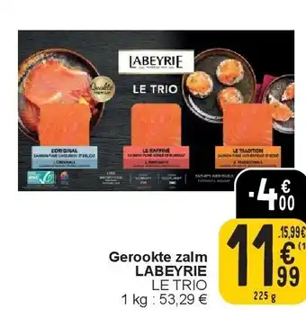 Cora Gerookte zalm LABEYRIE aanbieding