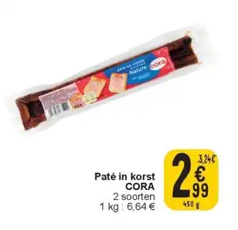 Cora Paté in korst CORA aanbieding