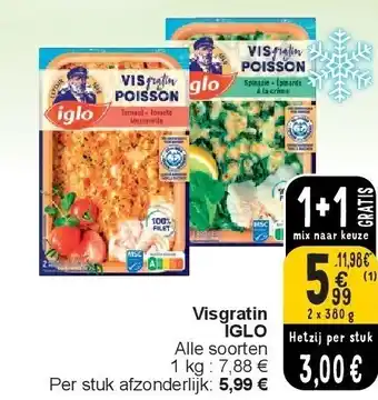 Cora Visgratin IGLO aanbieding