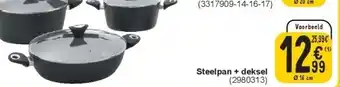 Cora Steelpan + deksel aanbieding