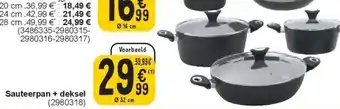 Cora Sauteerpan + deksel aanbieding