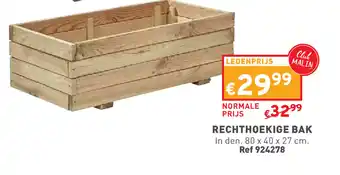 RECHTHOEKIGE BAK