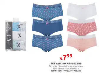 Trafic SET VAN 3 DAMESBOXERS aanbieding
