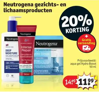 Kruidvat Neutrogena gezichts- en lichaamsproducten aanbieding