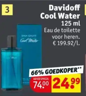 Kruidvat Davidoff Cool Water 125mL aanbieding