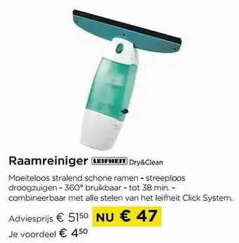 Raamreiniger leifheit dry+clean