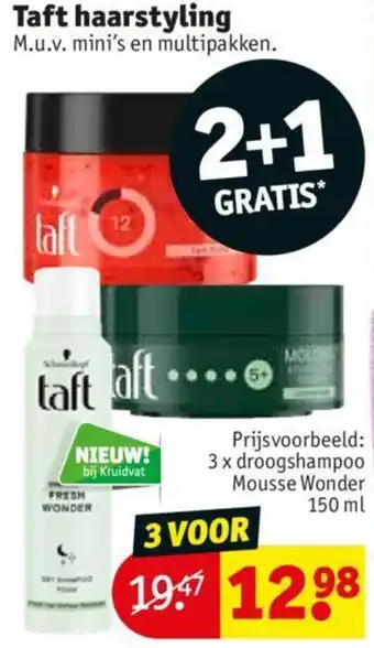 Kruidvat Taft haarstyling aanbieding