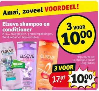 Kruidvat Elseve shampoo en conditioner aanbieding