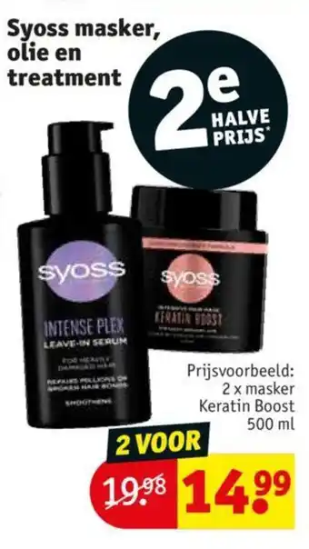 Kruidvat Syoss masker, olie en treatment aanbieding