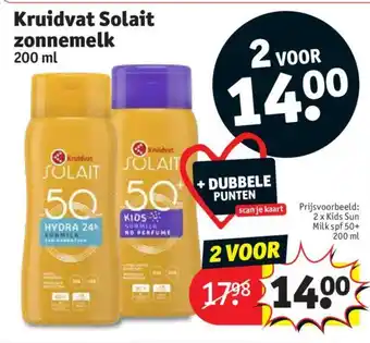 Kruidvat Solait Zonnemelk 200mL aanbieding