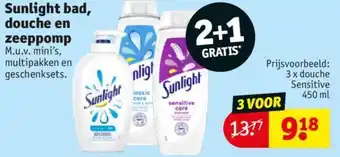 Kruidvat Sunlight bad, douche en zeeppomp aanbieding