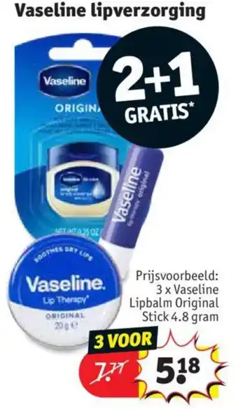 Kruidvat Vaseline lipverzorging aanbieding