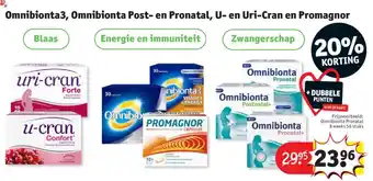 Kruidvat Omnibionta3, Omnibionta Post- en Pronatal, U- en Uri-Cran en Promagnor aanbieding