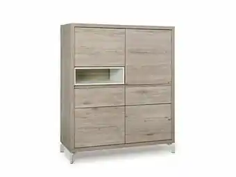 Deba Meubelen Barkast KWADRO - Millenium oak light grey/wit Hout aanbieding
