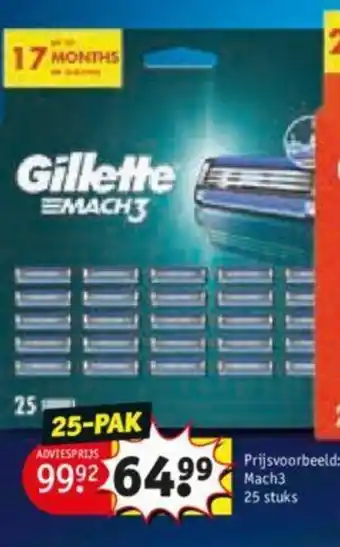 Kruidvat Gillette MACH3 aanbieding