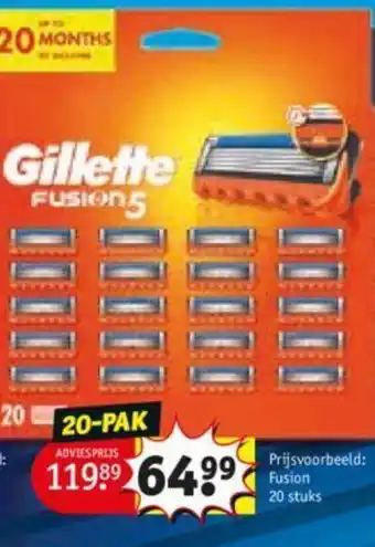 Kruidvat Gillette fusion 5 aanbieding