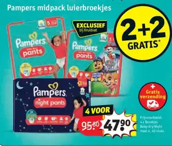 Kruidvat Pampers midpack luierbroekjes aanbieding